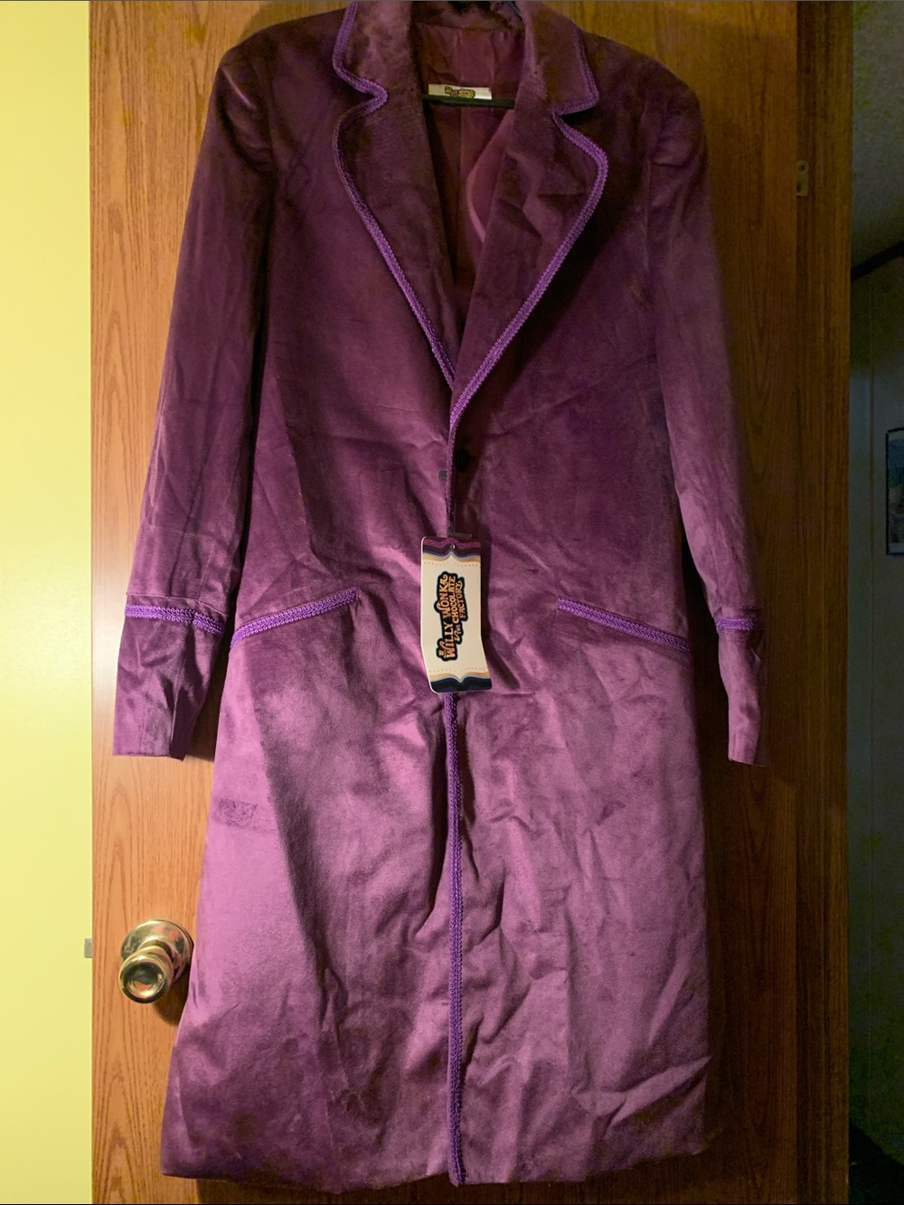 Kids Willy Wonka Purple Long costume coat Size 14+